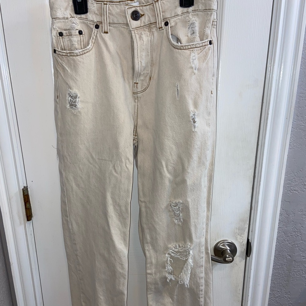 Cream colored Jeans. Brand-BDG Size-25” Excellent condition